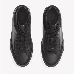 Rag & Bone Black Leather Army High Tops